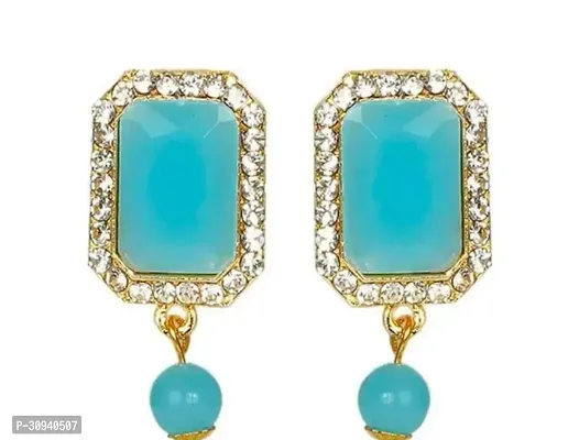 Stylish Blue Alloy Studs Earrings For Women-thumb0