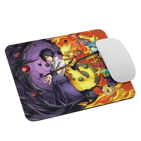 fcbysree Naruto Naruto and Sasuke Anime Gaming Mouse pad: Rubber Base, Anti-Slip, Thick ( 210 x 190 mm x 3 mm ) Mouse Mat