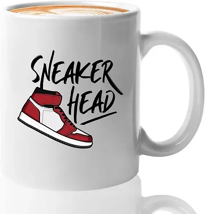 SKY DOT Sneaker Lover Coffee Mug - Sneaker d - Collector Shoes Footwear Sport Casual Skate Pop Culture Teenager (325 ml, White)