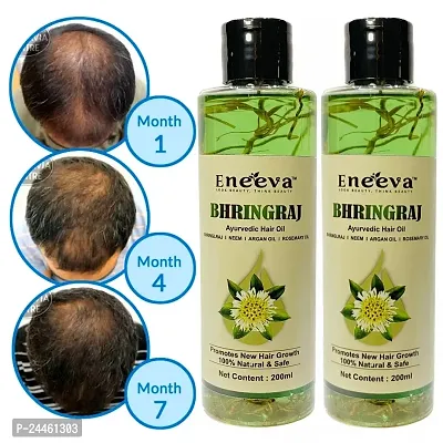 Eneeva Improve Hair Growth Natural With Original Bhringraj Hair Oil (400 Ml) Pack Of 2-thumb0