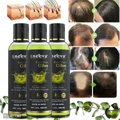 ENEEVA Olive Hair Oil, Hair Growth, Skin, Face Massage, Nourishment  Moisturization, Fine Lines  Wrinkles, Strengthen Hair Roots, 100% Pure, Natural  Cold-Pressed, Olive Fruit, Vitamin E, 100ml