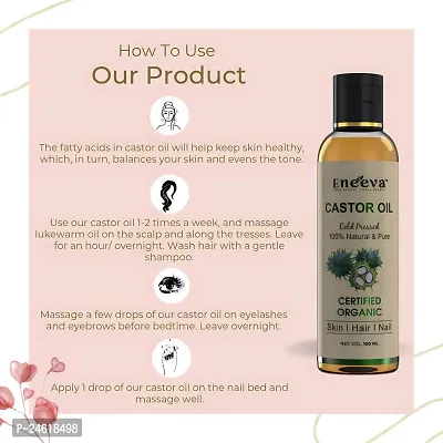 Eneeva CASTOR Naturals Cold-Pressed oil, 100% Pure Oil  Coconut Oil - Moisturizing  Healing, For Skin, Hair Care, Eyelashes (100ml)-thumb4