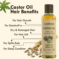 Eneeva CASTOR Naturals Cold-Pressed oil, 100% Pure Oil  Coconut Oil - Moisturizing  Healing, For Skin, Hair Care, Eyelashes (100ml)-thumb4
