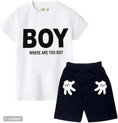 Fabulous Cotton Printed Clothing Set For Boys-thumb0