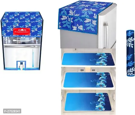 Classic Fridge Top Cover With 3 Piece Fridge Mat and 1 Handle Cover And Water Purifier Cover Pack Of 6