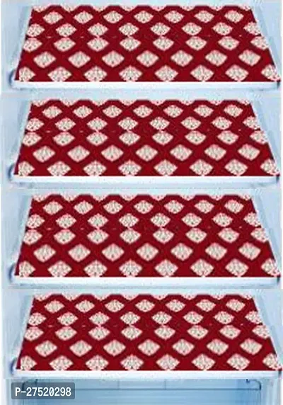 Classic Refrigerator Top Cover 3 Pvc Mat With Apron Pack Of 5-thumb2