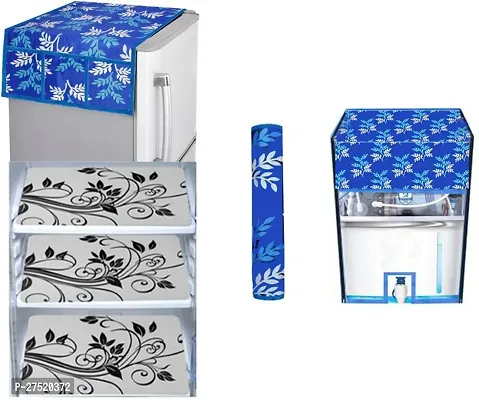 Classic Fridge Top Cover With 3 Piece Fridge Mat and 1 Handle Cover And Water Purifier Cover Pack Of 6