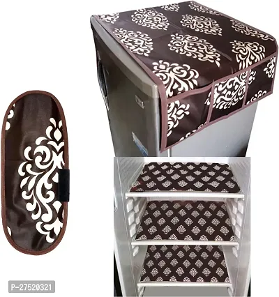 Classic Fridge Top Cover With 3 Piece Fridge Mat and 1 Handle Cover Pack Of 5