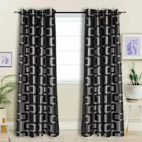 KANUSHI Industries? 2 Pieces Washable Polyster Eyelet Window Curtain Set- 5 Ft