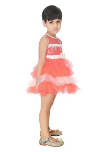 Ziora Baby Girl Frock Net and Silk Fancy Frock for Girls Dress-thumb1