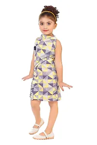 Girls Frock and Dresses Cute Elegant Girls Frock and Dresses Pretty Styles Girls Frock and Dresses for Girl's Girl's Fancy Designer Above The Knee Frock Yellow-Blue-thumb2