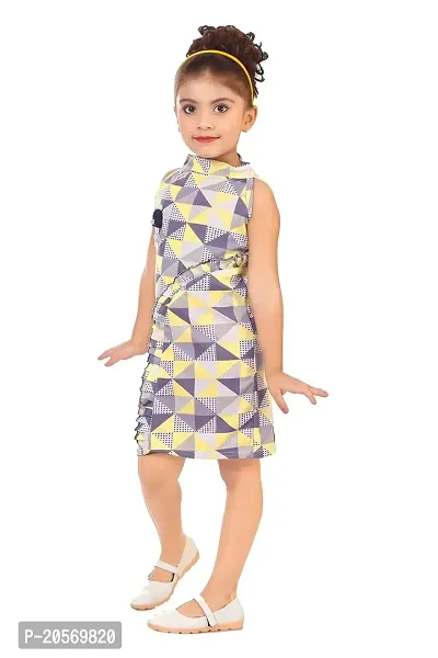 Girls Frock and Dresses Cute Elegant Girls Frock and Dresses Pretty Styles Girls Frock and Dresses for Girl's Girl's Fancy Designer Above The Knee Frock Yellow-Blue-thumb3