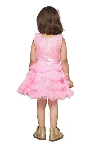 Ziora Baby Girl's Fancy Design Frock Fit and Flare Knee Length Dress for Girl's Party Frock Dresses-thumb2