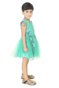 Ziora Baby Girls Frock Dress Nate Fancy Frock for Girl Wears (6-12 Months_Rama Green)-thumb3