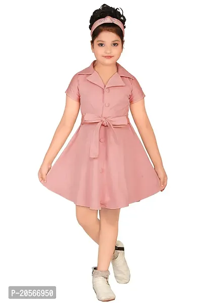 Ziora Girls Above Knee Frock and Dress With beautiful stunning design (MULTICOLOUR, Half Sleeve)-thumb0