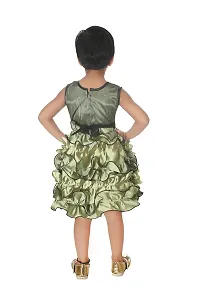 Ziora Girls Frock Fancy Silk Frock Flower Design Baby Girls Dress-thumb2