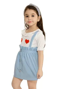 Girls Above Knee Frock and Dress (Multicolour, Half Sleeve)-thumb1