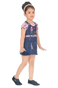 Ziora Dungaree With Pretty Fashionable stylish T-Shirt Set For Baby girl-thumb1
