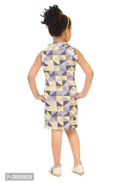 Girls Frock and Dresses Cute Elegant Girls Frock and Dresses Pretty Styles Girls Frock and Dresses for Girl's Girl's Fancy Designer Above The Knee Frock Yellow-Blue-thumb2