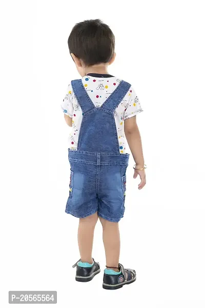 Ziora Baby boy  Baby Girl Pure Cotton Dungaree Set with Tshirt| Casual Printed Baba Suit Dungaree Dress for Baby boy| Clothes for Baby boy and Girl-thumb4