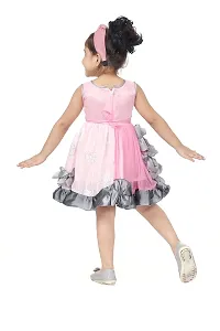 Ziora Baby Girls Frock Dress Knee Length Party Wear Flower Midi Dress for Girls-thumb1