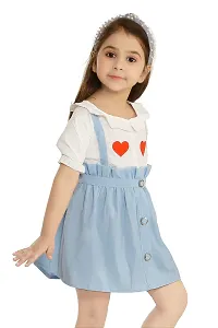 Girls Above Knee Frock and Dress (Multicolour, Half Sleeve)-thumb2