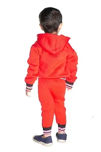 Ziora Baby Boys Woolen Hoodie Jacket and Pant Full Sleeve Top and Bottom Set Kids Dress Set-thumb3