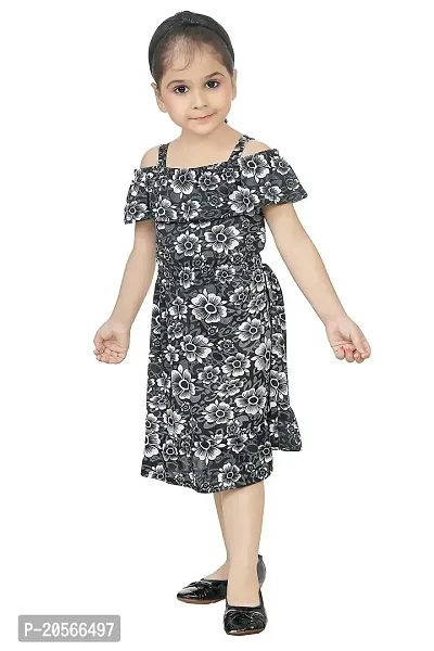 Ziora Trendy Girl's Frock Dresses Pretty Styles Girl's Frock and Dresses for Girl's Fancy Designer Frock Below Knee Length Frock for Girl's-thumb2