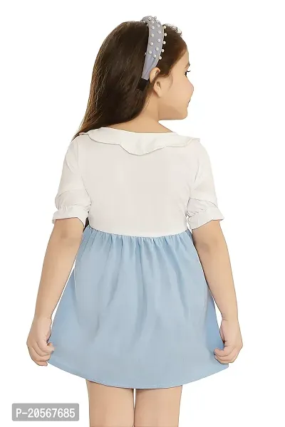 Girls Above Knee Frock and Dress (Multicolour, Half Sleeve)-thumb4