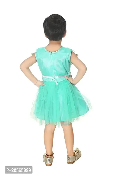 Ziora Baby Girls Frock Dress Nate Fancy Frock for Girl Wears (6-12 Months_Rama Green)-thumb2