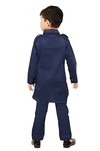 Boys shirt collar cotton pathani kurta with pyjamas-thumb1