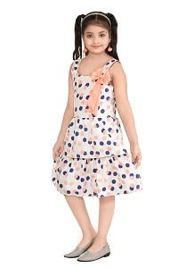 Girls Polka Dot printed pure cotton fit  flare dress-thumb1