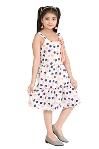 Girls Polka Dot printed pure cotton fit  flare dress-thumb3
