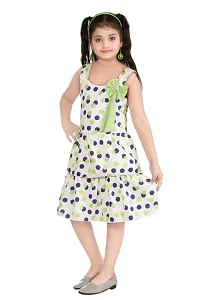 Girls Polka Dot printed pure cotton fit  flare dress-thumb1