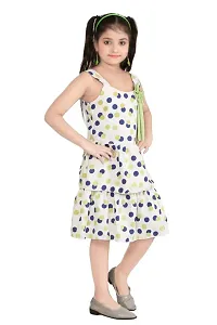 Girls Polka Dot printed pure cotton fit  flare dress-thumb2