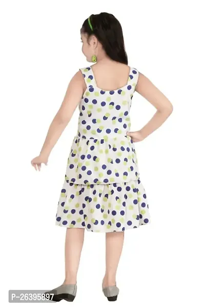 Girls Polka Dot printed pure cotton fit  flare dress-thumb4