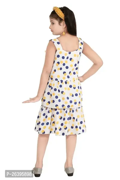 Girls Polka Dot printed pure cotton fit  flare dress-thumb3