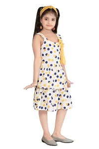 Girls Polka Dot printed pure cotton fit  flare dress-thumb3