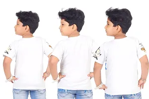 Fancy Cotton Blend Tees For Boys Pack Of 3-thumb2