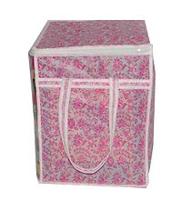 Designer Non-Woven Pink Patti Saree Cover Box (Set Of 4)-thumb2