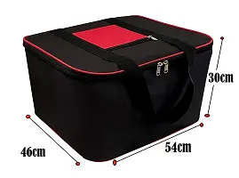 1 Pack Large 75-Litres Underbed Clothes Blankets Storage Bag with Zippered Closure, Black, Rectangular, 54 x 46 x 28 cm-thumb2