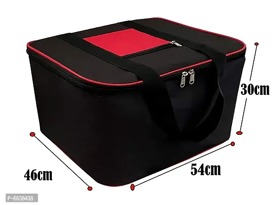 1 Pack Large 75-Litres Underbed Clothes Blankets Storage Bag with Zippered Closure, Black, Rectangular, 54 x 46 x 28 cm-thumb3