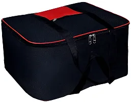 1 Pack Large 75-Litres Underbed Clothes Blankets Storage Bag with Zippered Closure, Black, Rectangular, 54 x 46 x 28 cm-thumb1
