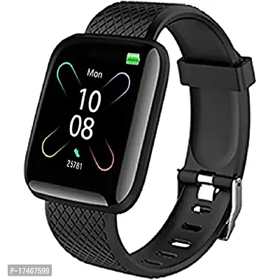 Id-16 Bluetooth Smartwatch Wireless Fitness Band Watch for Boys, Girls, Men, Women  Kids | Sports Smart Watch for All Smart Phones I Heart Rate and spo2 Monitor - Black Smart Watches