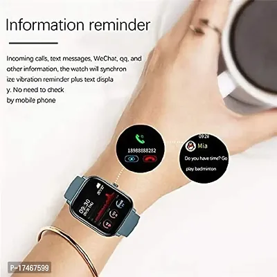 Id-16 Bluetooth Smartwatch Wireless Fitness Band Watch for Boys, Girls, Men, Women  Kids | Sports Smart Watch for All Smart Phones I Heart Rate and spo2 Monitor - Black Smart Watches-thumb4