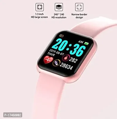 D20 Bluetooth Smart Touchscreen Smart Watch pink colour
