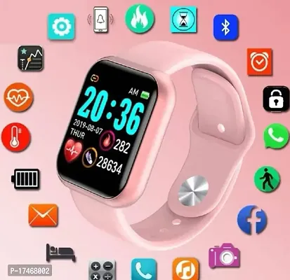 D20 Bluetooth Smart Touchscreen Smart Watch pink colour-thumb4