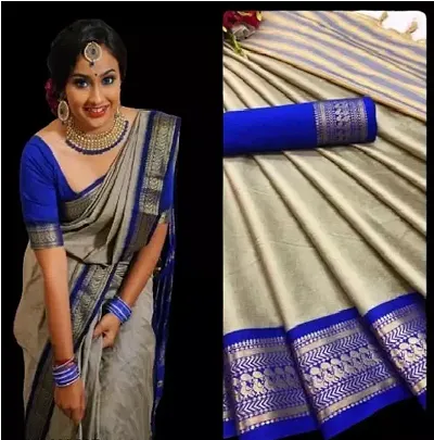  Art Silk Saree with Blouse piece 