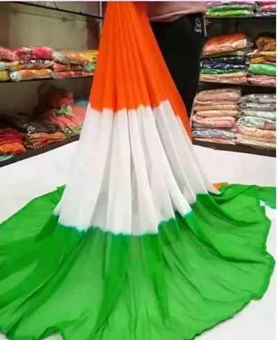 Independence Day Special! Multicoloured Crepe Sarees