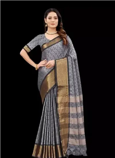 Hot Selling Cotton Silk Saree with Blouse piece 